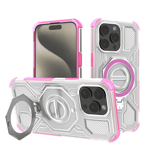 Pouzdro pro Apple iPhone 15 Pro Max, Techsuit, Carbon Shield Pro, růžové