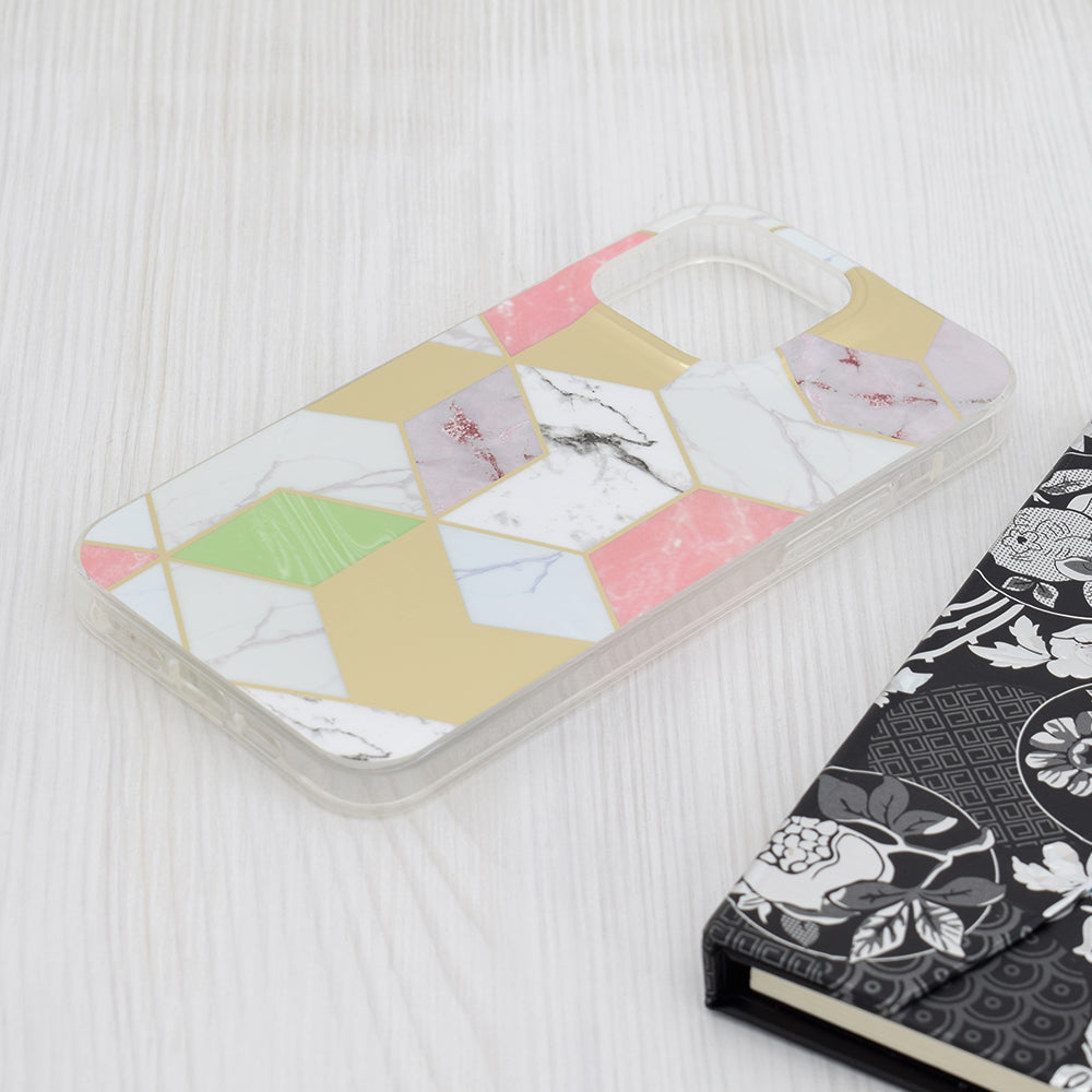 Pouzdro pro Apple iPhone 15 Pro Max, Techsuit, Marble, Fialové