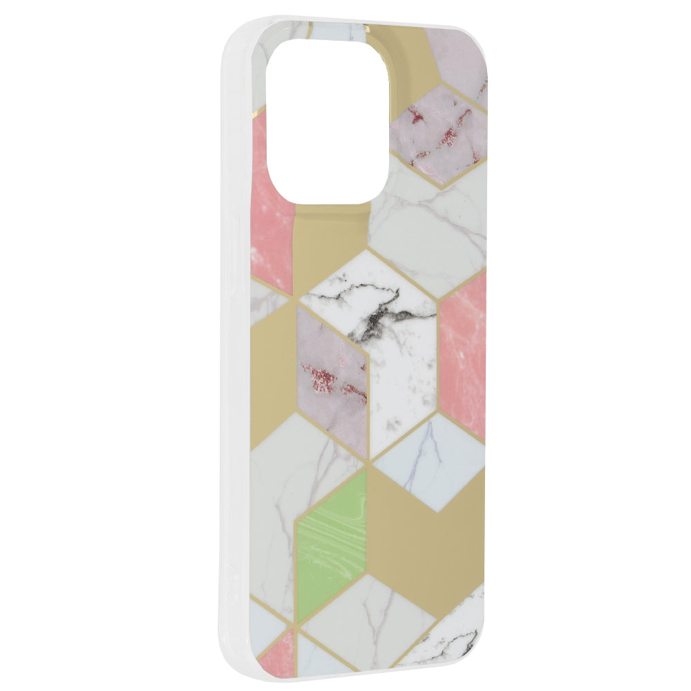 Pouzdro pro Apple iPhone 15 Pro Max, Techsuit, Marble, Fialové