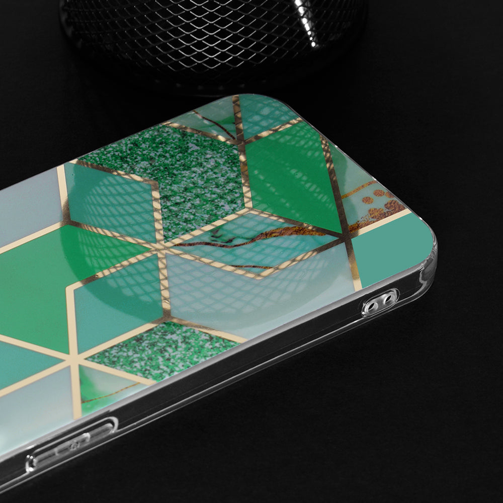 Pouzdro pro Apple iPhone 15 Pro Max, Techsuit, Marble, Zelené