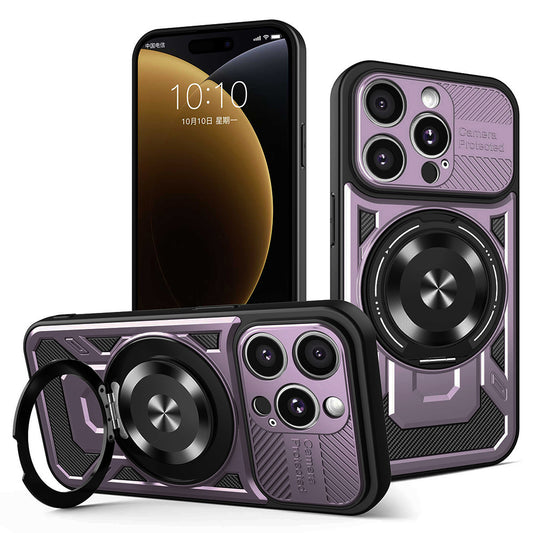 Pouzdro pro Apple iPhone 15 Pro Max, Techsuit, RuggedCam, Fialové