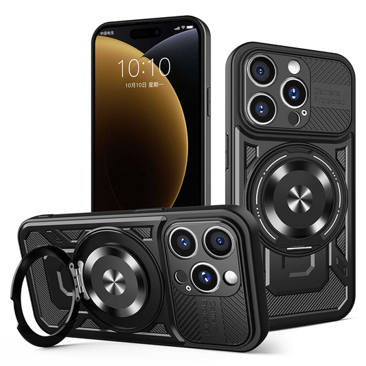 Pouzdro pro Apple iPhone 15 Pro Max, Techsuit, RuggedCam, Černé