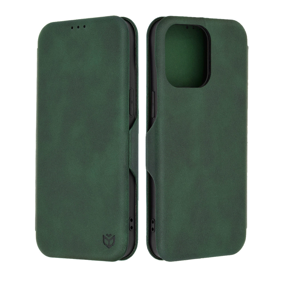Pouzdro pro Apple iPhone 15 Pro Max, Techsuit, Safe Wallet Plus, Zelené