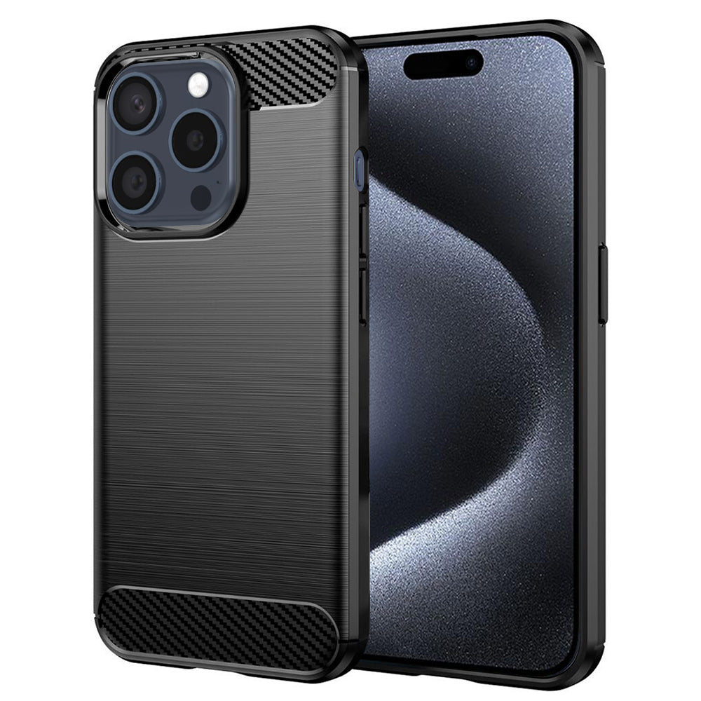 Pouzdro pro Apple iPhone 15 Pro, Techsuit, Carbon, Černé