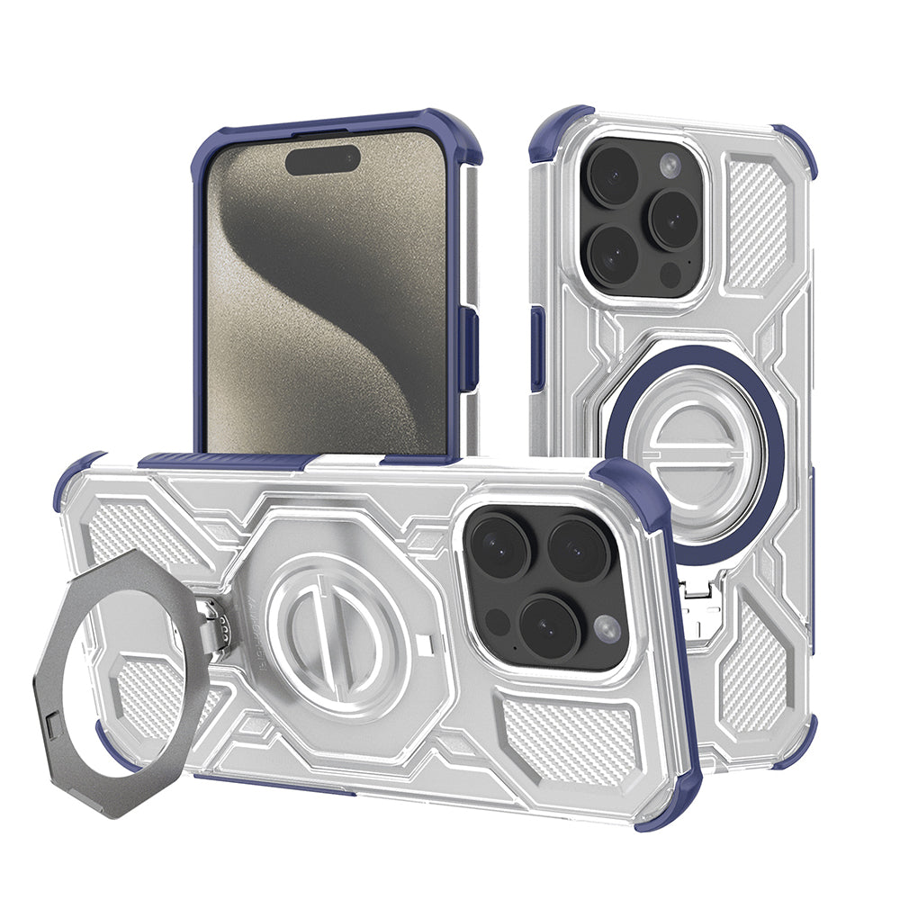 Pouzdro pro Apple iPhone 15 Pro, Techsuit, Carbon Shield Pro, modré