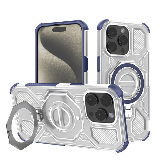 Pouzdro pro Apple iPhone 15 Pro, Techsuit, Carbon Shield Pro, modré