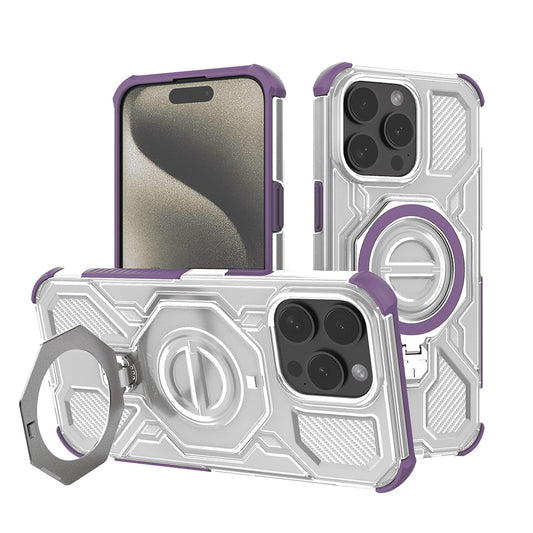 Pouzdro pro Apple iPhone 15 Pro, Techsuit, Carbon Shield Pro, Fialová