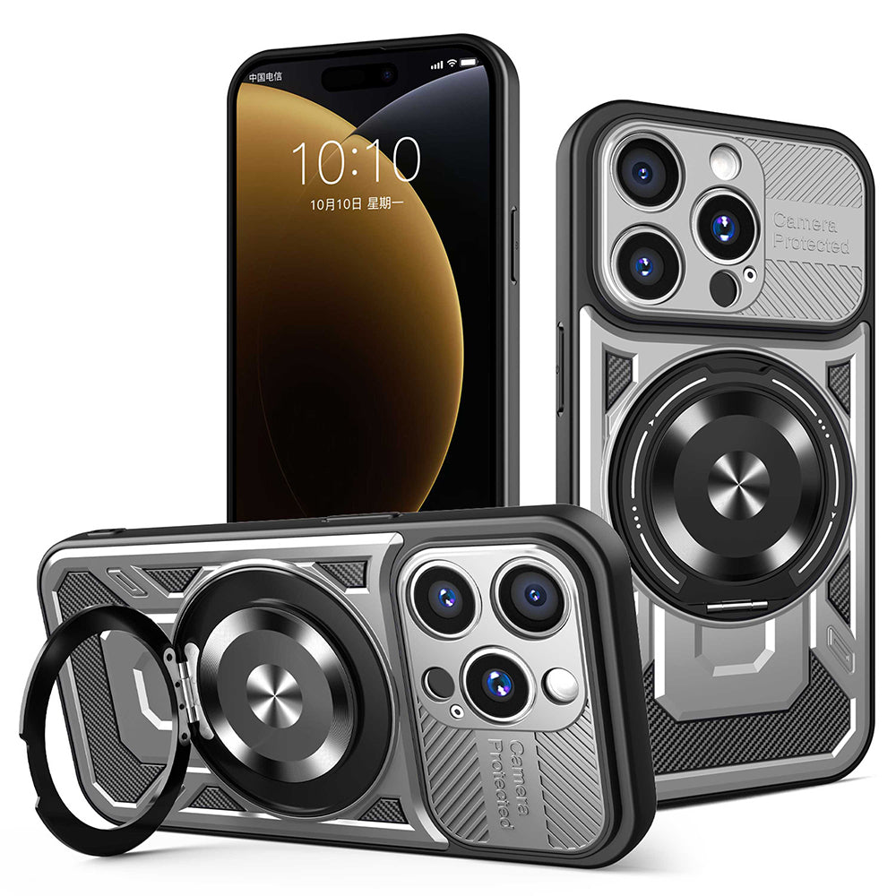 Pouzdro pro Apple iPhone 15 Pro, Techsuit, RuggedCam, Šedé