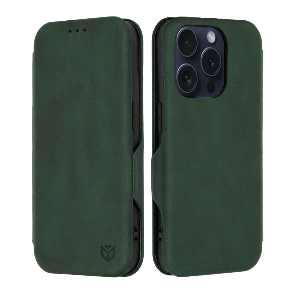 Pouzdro pro Apple iPhone 15 Pro, Techsuit, Safe Wallet Plus, Zelené