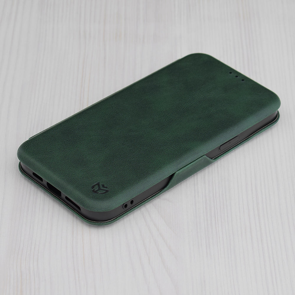 Pouzdro pro Apple iPhone 15 Pro, Techsuit, Safe Wallet Plus, Zelené