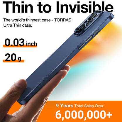Pouzdro pro Apple iPhone 15 Pro, Torras, OriginFit, Tmavě modrá