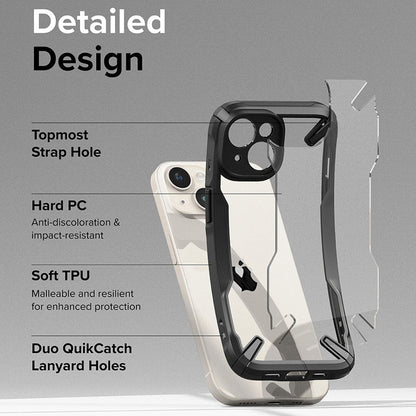 Pouzdro pro Apple iPhone 15, Ringke, Fusion X, Černá