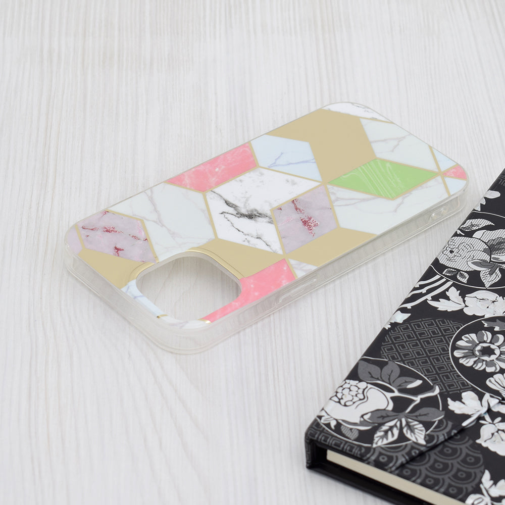 Pouzdro pro Apple iPhone 15, Techsuit, Marble, Fialové