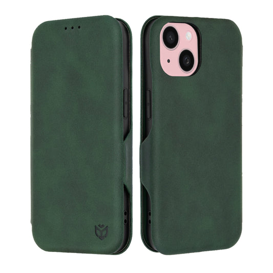 Pouzdro pro Apple iPhone 15, Techsuit, Safe Wallet Plus, Zelené