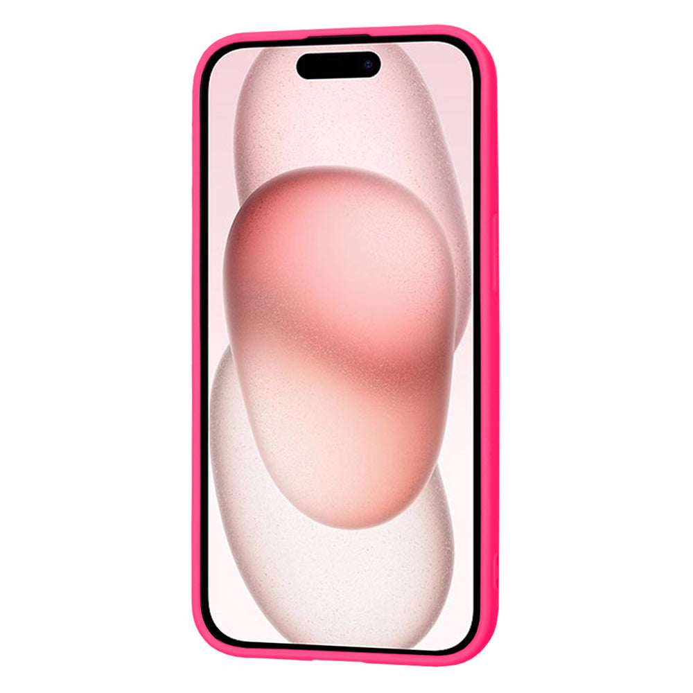 Pouzdro pro Apple iPhone 15, Techsuit, SoftFlex, Tmavě růžová