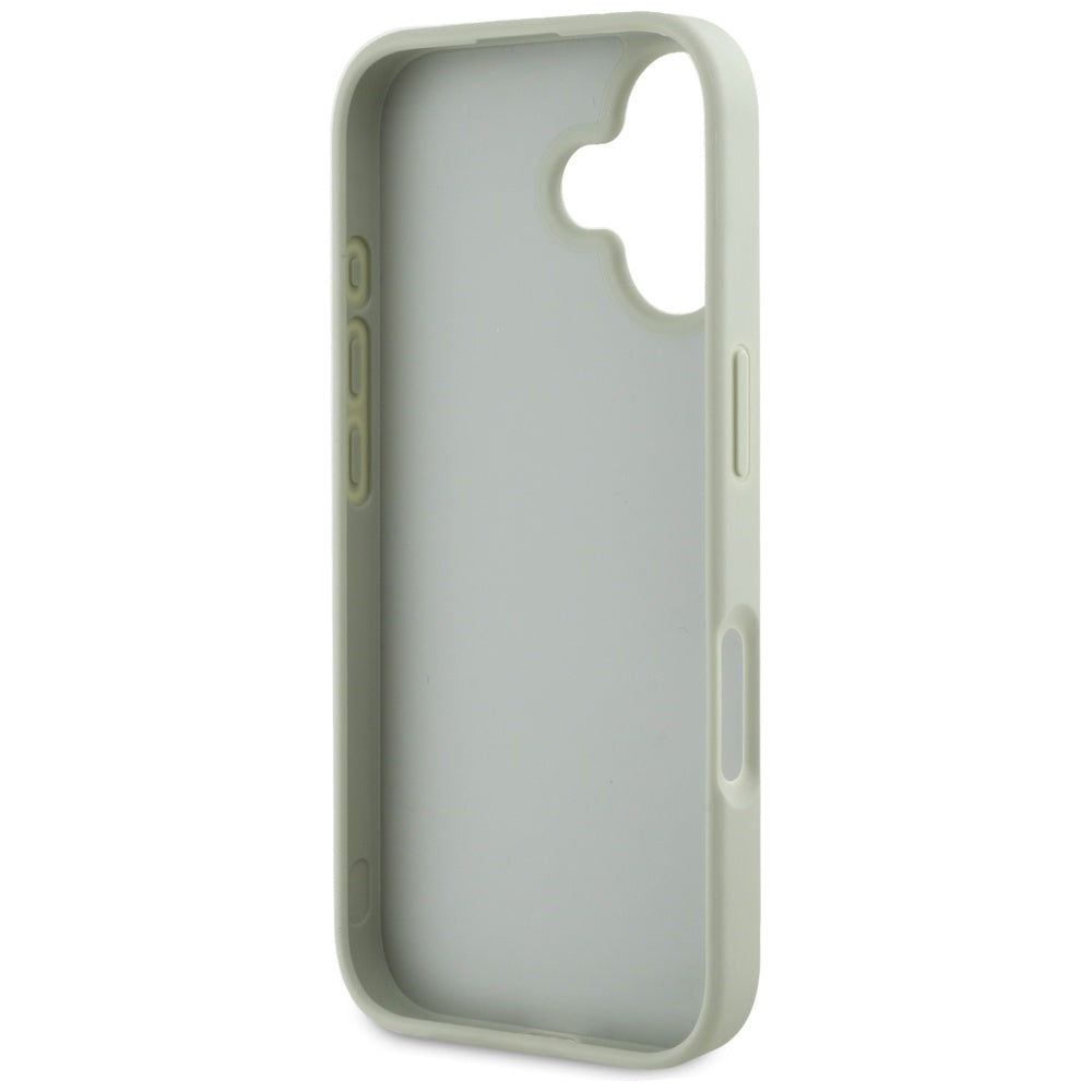 Pouzdro pro Apple iPhone 16, Guess, Grained Big 4G Logo Small Classic Logo, Zelená