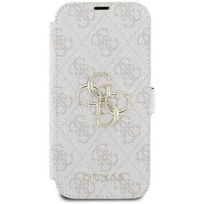 Pouzdro pro Apple iPhone 16 Plus, Guess, 4G Book, Růžové