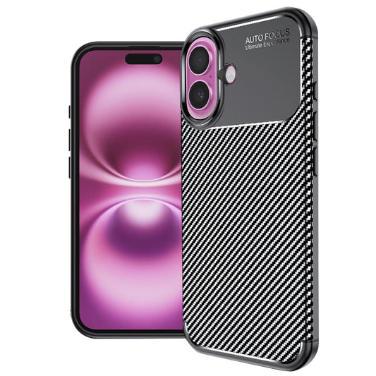 Pouzdro pro Apple iPhone 16 Plus, Techsuit, CarbonFiber, Černé