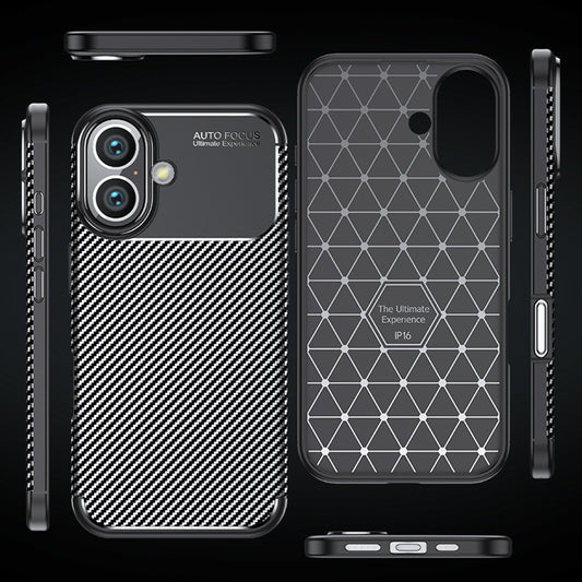 Pouzdro pro Apple iPhone 16 Plus, Techsuit, CarbonFiber, Černé
