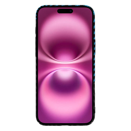 Pouzdro pro Apple iPhone 16 Plus, Techsuit, Carbonite FiberShell, Černá Bleu