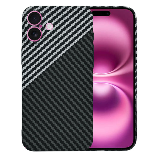 Pouzdro pro Apple iPhone 16 Plus, Techsuit, Carbonite FiberShell, Černo-šedé