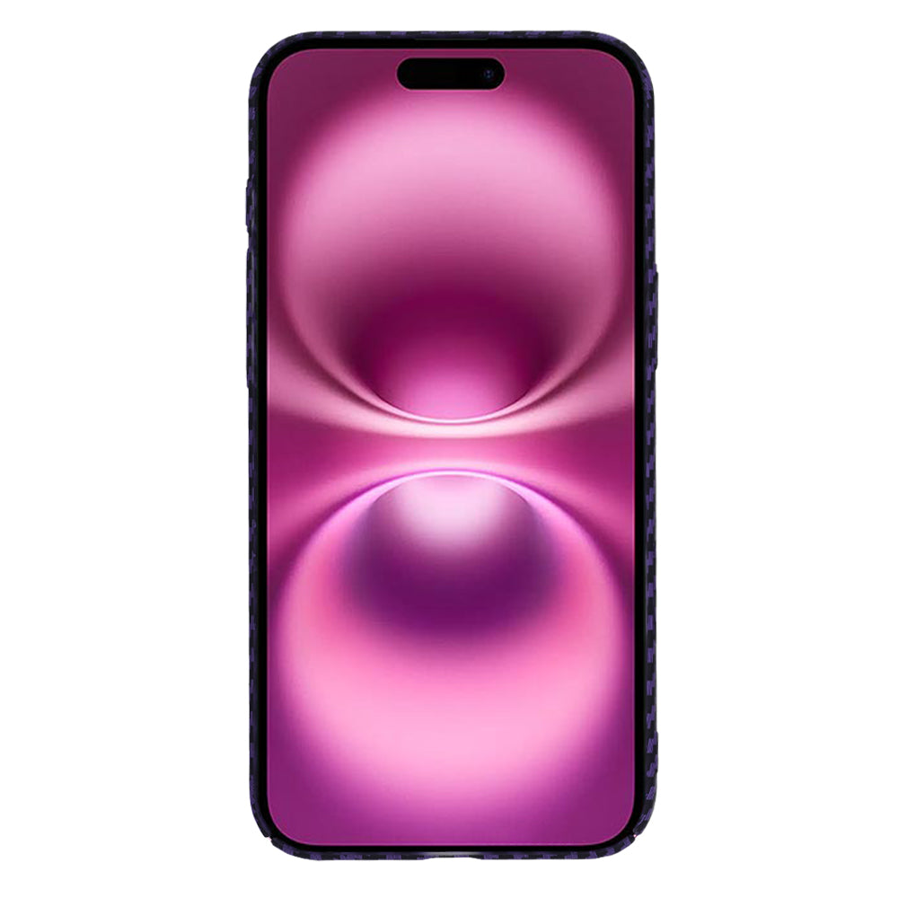 Pouzdro pro Apple iPhone 16 Plus, Techsuit, Carbonite FiberShell, Fialové