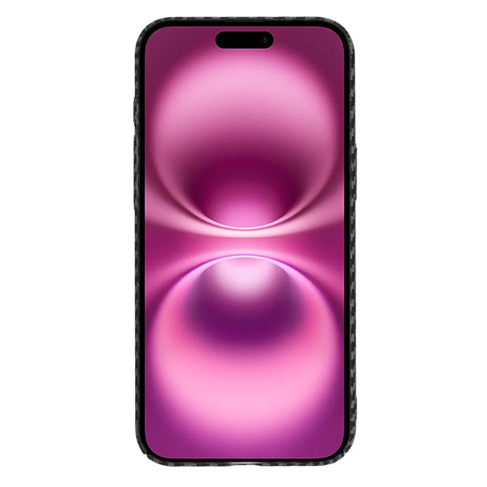 Pouzdro pro Apple iPhone 16 Plus, Techsuit, Carbonite FiberShell, Černé