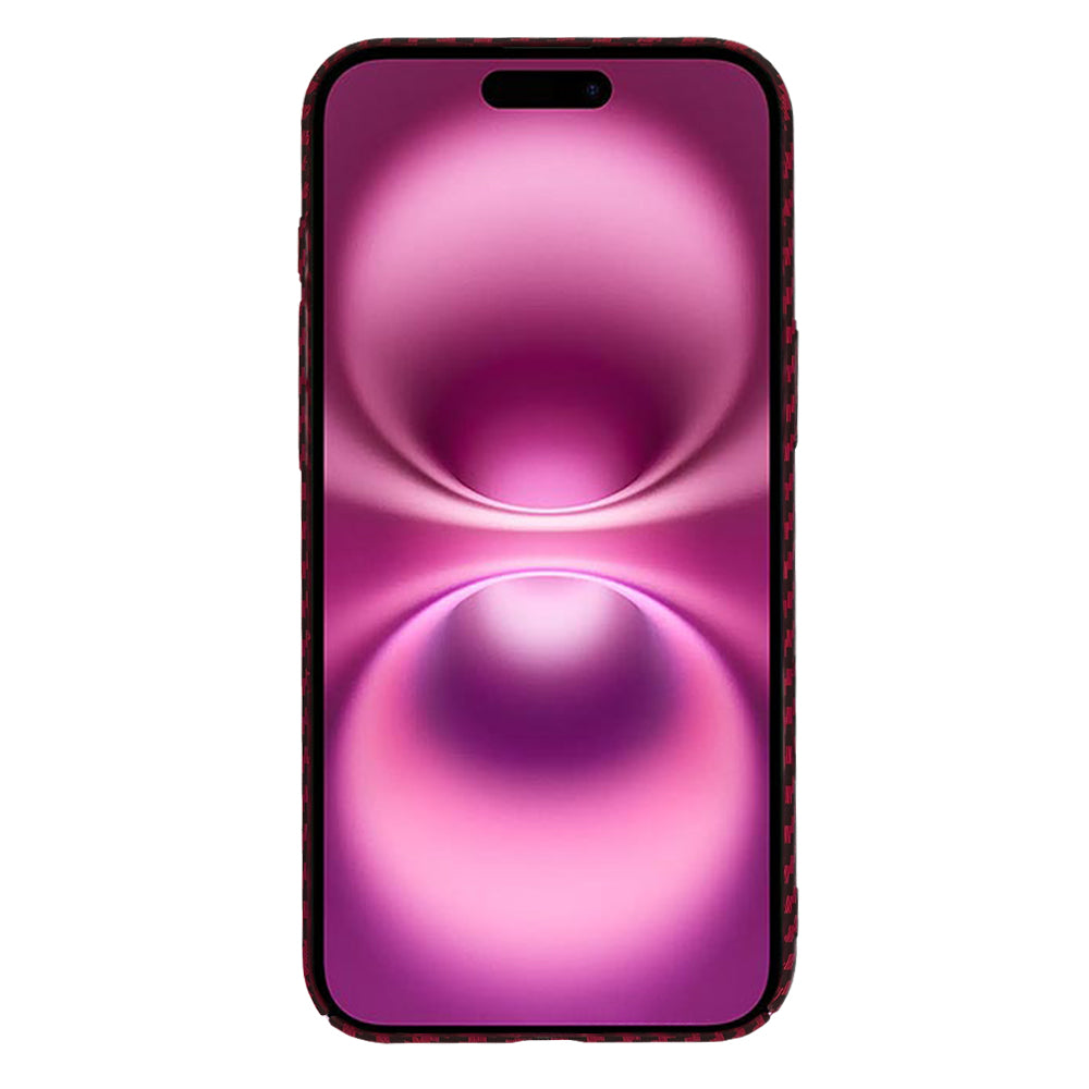 Pouzdro pro Apple iPhone 16 Plus, Techsuit, Carbonite FiberShell, Červené