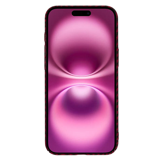 Pouzdro pro Apple iPhone 16 Plus, Techsuit, Carbonite FiberShell, Červené