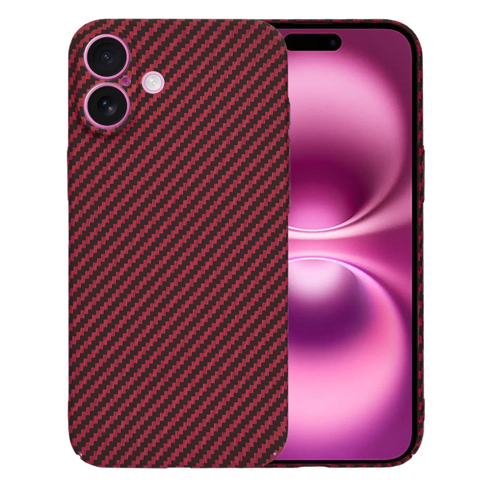 Pouzdro pro Apple iPhone 16 Plus, Techsuit, Carbonite FiberShell, Červené