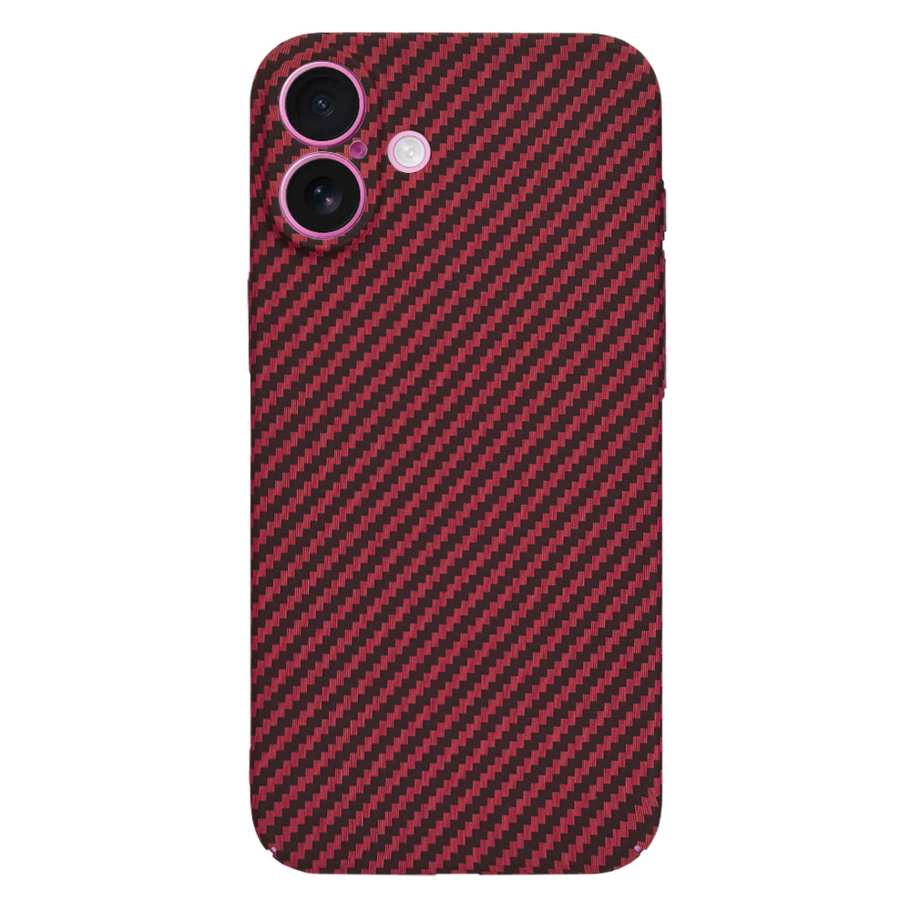 Pouzdro pro Apple iPhone 16 Plus, Techsuit, Carbonite FiberShell, Červené