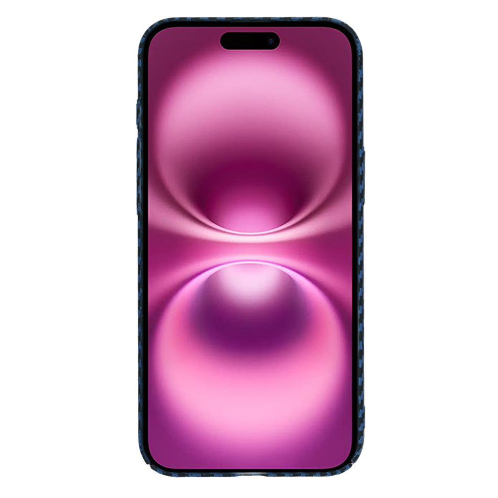 Pouzdro pro Apple iPhone 16 Plus, Techsuit, Carbonite FiberShell, Tyrkysové
