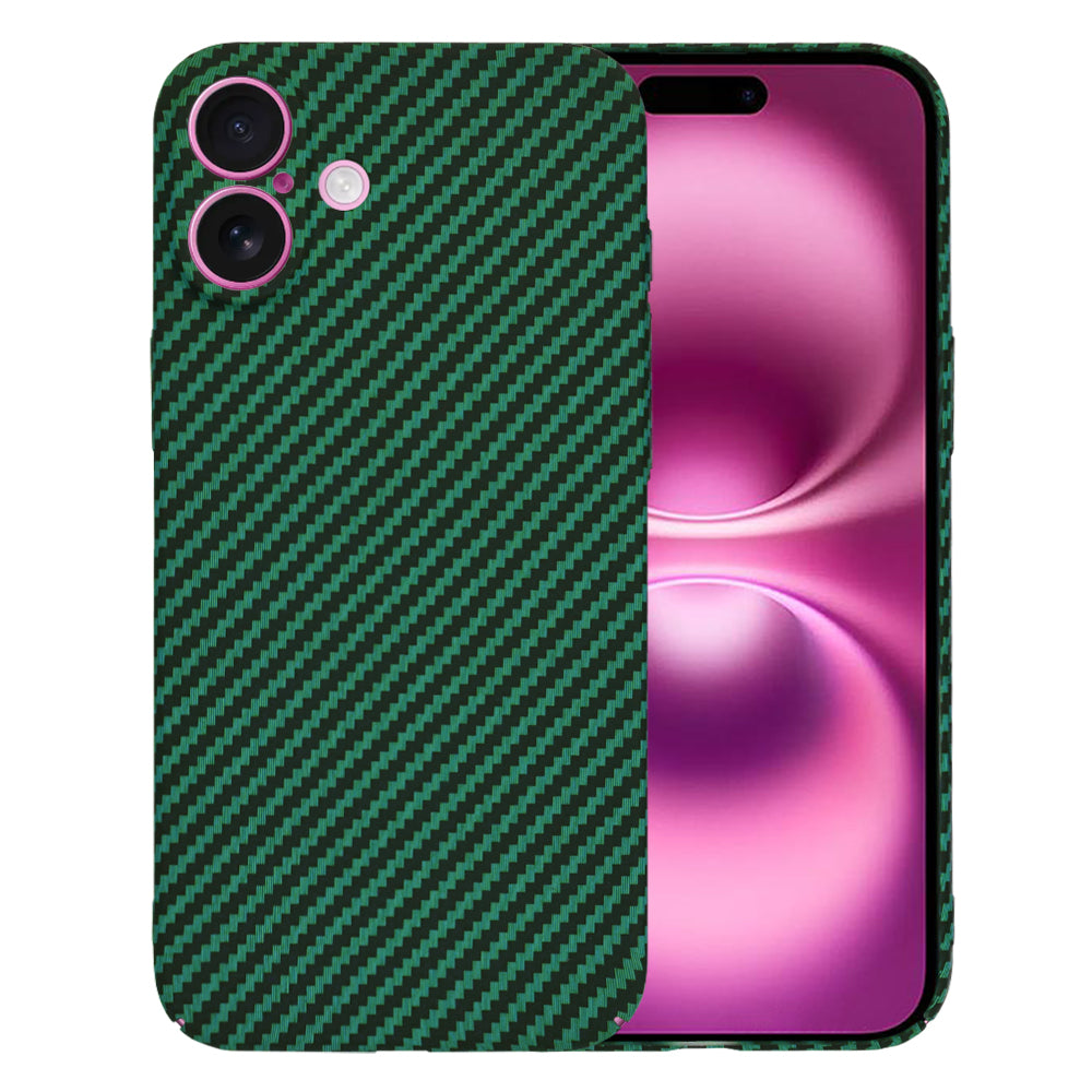 Pouzdro pro Apple iPhone 16 Plus, Techsuit, Carbonite FiberShell, Zelené