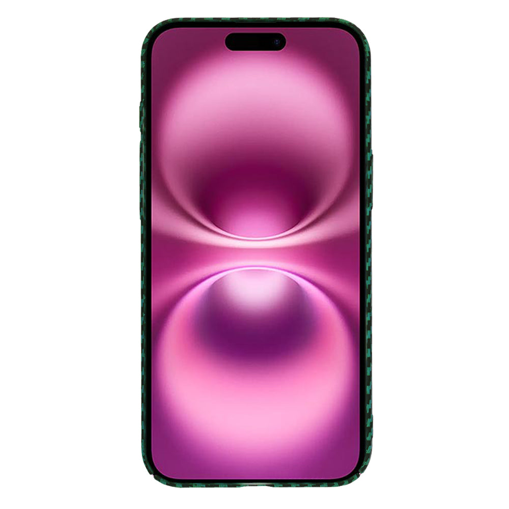 Pouzdro pro Apple iPhone 16 Plus, Techsuit, Carbonite FiberShell, Zelené