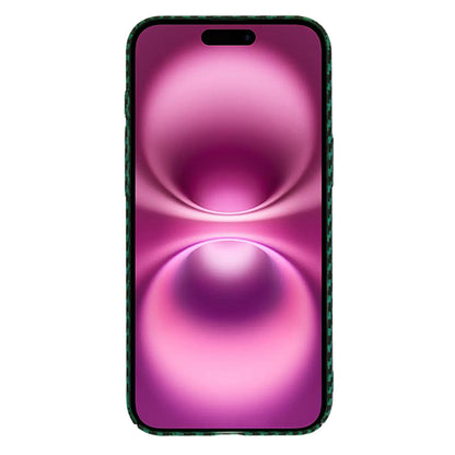 Pouzdro pro Apple iPhone 16 Plus, Techsuit, Carbonite FiberShell, Zelené