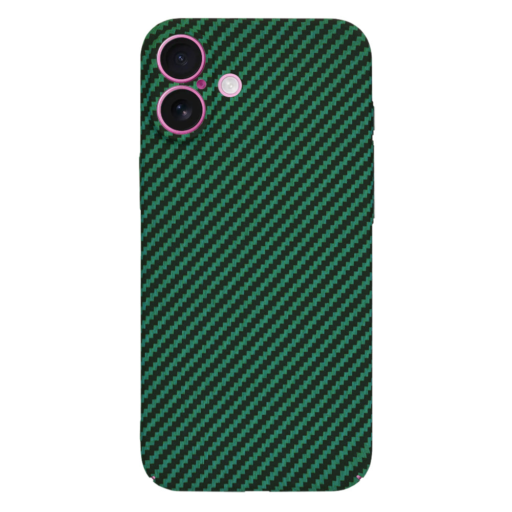 Pouzdro pro Apple iPhone 16 Plus, Techsuit, Carbonite FiberShell, Zelené