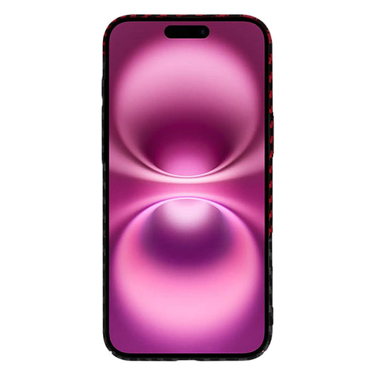 Pouzdro pro Apple iPhone 16 Plus, Techsuit, Carbonite FiberShell, Černo-červené