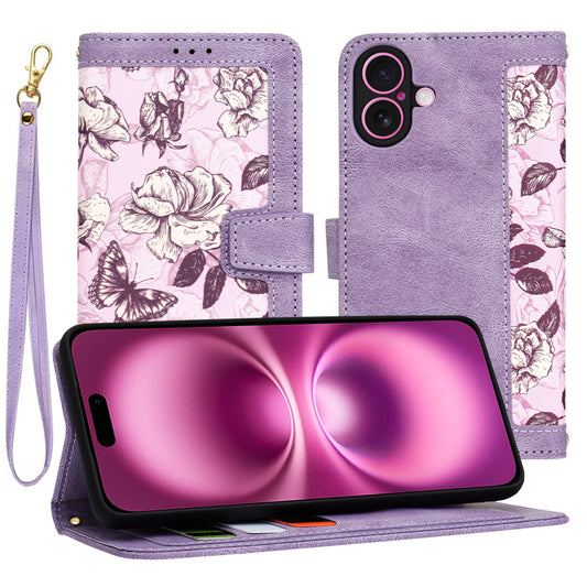 Pouzdro pro Apple iPhone 16 Plus, Techsuit, FlipCraft, Fialové