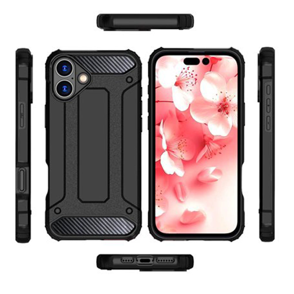 Pouzdro pro Apple iPhone 16 Plus, Techsuit, Hybrid Armor, Černé