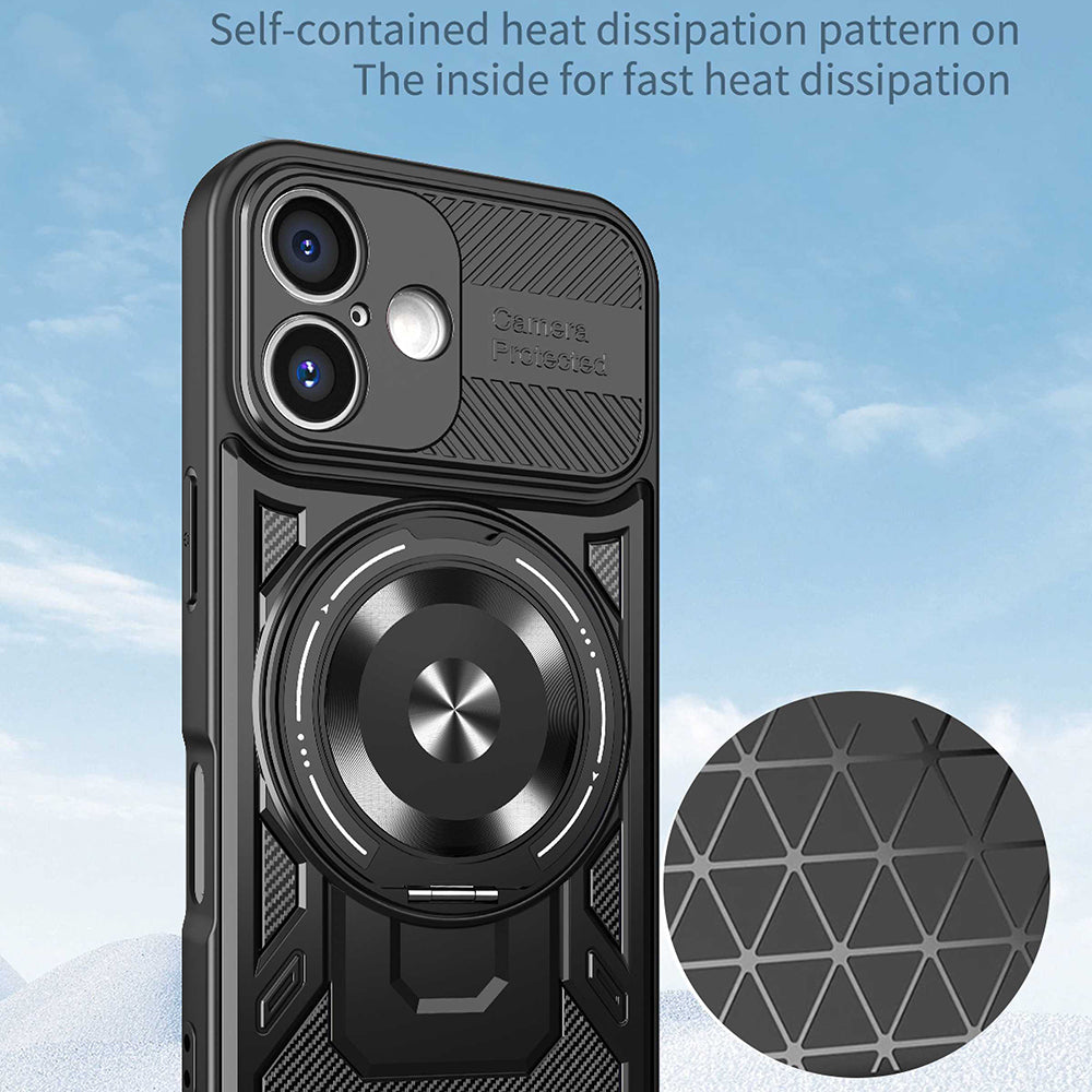 Pouzdro pro Apple iPhone 16 Plus, Techsuit, RuggedCam, Šedé