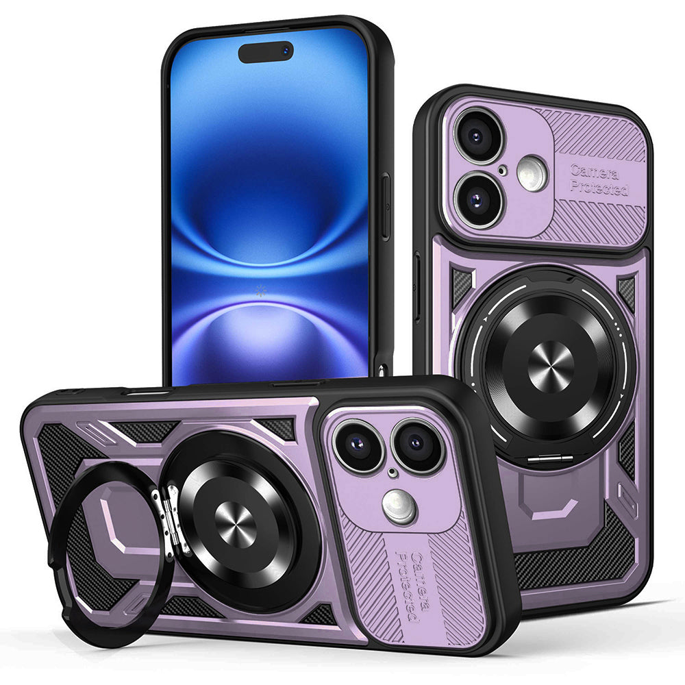 Pouzdro pro Apple iPhone 16 Plus, Techsuit, RuggedCam, Fialové