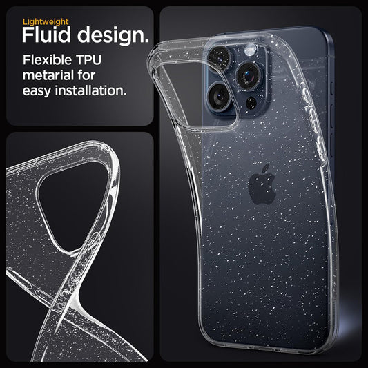 Pouzdro pro Apple iPhone 16 Plus, Techsuit, SparkleSkin, Průhledné