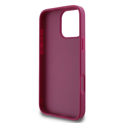 Pouzdro pro Apple iPhone 16 Pro, Guess, Glitter Big 4G Script, Magenta