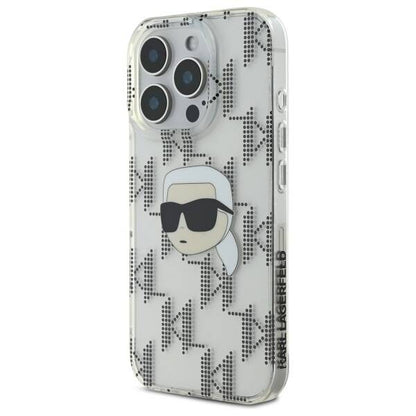 Case for Apple iPhone 16 Pro, Karl Lagerfeld, IML Luxury Electroplated Karl's Head, Transparent