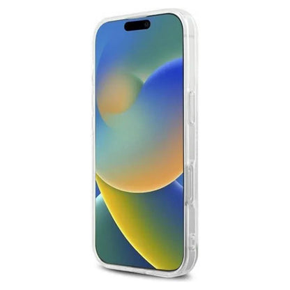 Pouzdro pro Apple iPhone 16 Pro, Karl Lagerfeld, IML Rhinestones Karl's Head, Průhledné