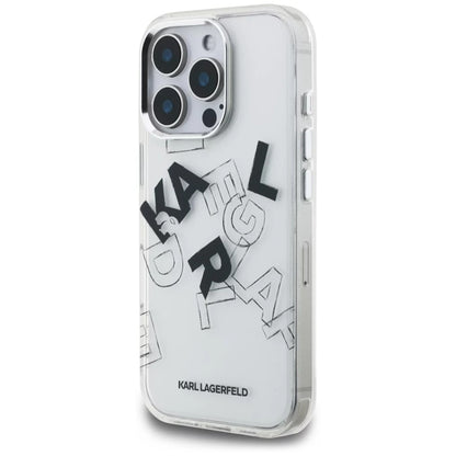 Pouzdro pro Apple iPhone 16 Pro, Karl Lagerfeld, IML Sketched Graphic Logo, Průhledné
