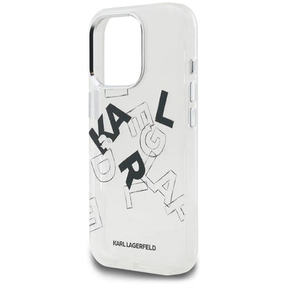 Pouzdro pro Apple iPhone 16 Pro, Karl Lagerfeld, IML Sketched Graphic Logo, Průhledné