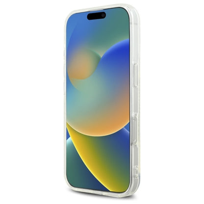 Pouzdro pro Apple iPhone 16 Pro Max, Karl Lagerfeld, IML Rhinestones Karl's Head, Transparentní