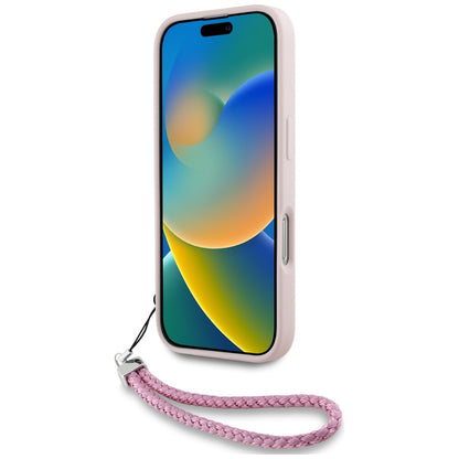 Pouzdro pro Apple iPhone 16 Pro Max, Karl Lagerfeld, Quilted Initial Logo & Chain Strap, Růžové