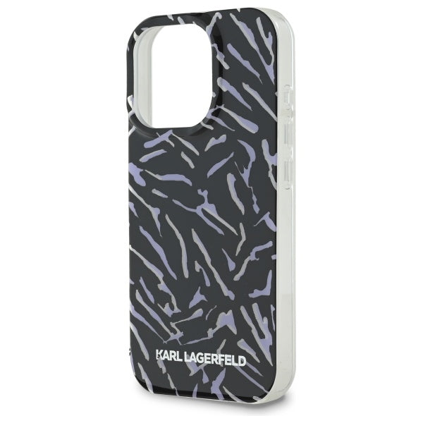 Pouzdro pro Apple iPhone 16 Pro Max, Karl Lagerfeld, Zebra with Cord Strap, Fialová
